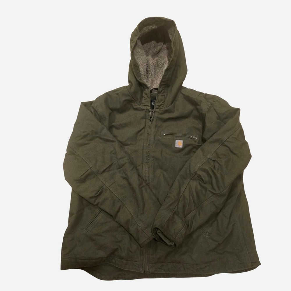 Gorpcore Vintage Carhartt Sherpa Hooded Jacket / 2XLCarhartt Women